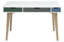 Masa de birou din MDF si lemn Tess, L120xl60xh76 cm