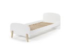 Pat din lemn de pin si MDF pentru copii Kiddy Alb, 200 x 90 cm