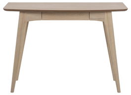 Masa de birou din lemn si furnir, cu 1 sertar, Woodstock Stejar Deschis, L105xl45xH74 cm