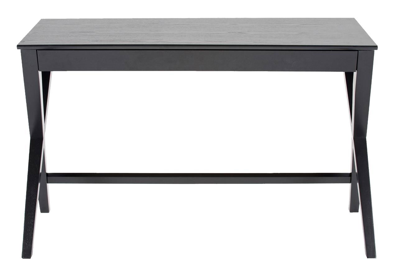 Masa de birou din furnir Writex Negru, L120xl60xh75 cm
