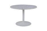 Masa rotunda din marmura si metal Tarifa Alb, Ø110xH75 cm