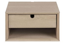 Noptiera din furnir, cu 1 sertar Large Century Stejar Deschis, l37xA32xH21 cm