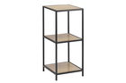 Raft din pal si metal Seaford II Stejar / Negru, l35xA37xH82,5 cm