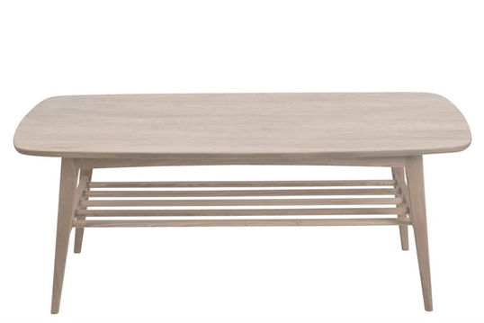 Masa de cafea din lemn si furnir Woodstock Stejar Deschis, L120xl60xH47 cm
