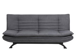 Canapea extensibila tapitata cu stofa, 3 locuri Faith Gri Inchis, l196xA98xH91 cm