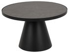 Masa de cafea din sticla, ceramica si metal Soli Negru, Ø65,7xH40 cm