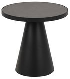 Masa de cafea din sticla, ceramica si metal Soli II Negru, Ø45,7xH45 cm