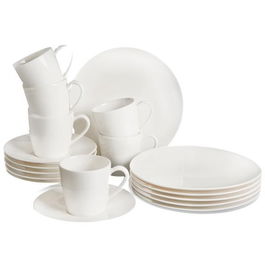 Set vesela din portelan, Voice Basic Breakfast Alb, 18 piese, Villeroy & Boch