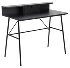 Masa de birou din MDF si metal, cu 1 sertar Pascal Negru, L100xl55xH88,8 cm