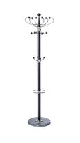 Cuier din metal, Cruz-18 Nuc Inchis / Crom, Ø38xH183 cm