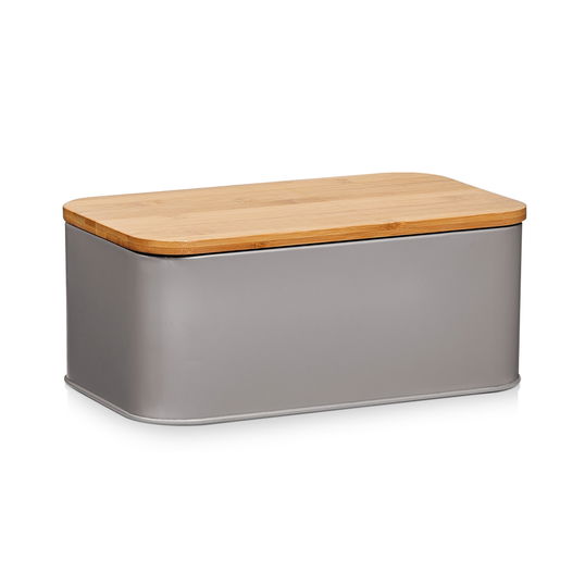 Cutie pentru paine Matte, Bamboo Metal, l31xA18xH12,5 cm-Grej