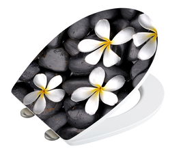 Capac toaleta din duroplast, Bloom Negru, l38,8xA45 cm