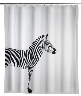 Perdea dus anti-mucegai din poliester, Wild Alb, 180 x 200 cm