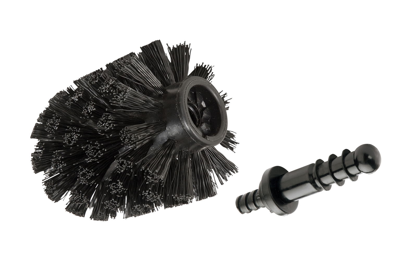 Rezerva perie toaleta din plastic, fara maner, Brush Medium Negru, Ø7,5xH9,3 cm