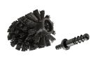 Rezerva perie toaleta din plastic, fara maner, Brush Medium Negru, Ø7,5xH9,3 cm
