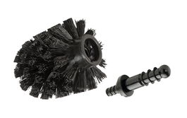 Rezerva perie toaleta din plastic, fara maner, Brush Medium Negru, Ø7,5xH9,3 cm