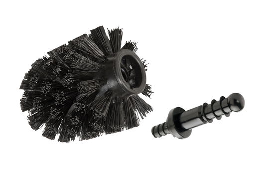 Rezerva perie toaleta din plastic, fara maner, Brush Medium Negru, Ø7,5xH9,3 cm