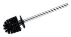 Rezerva perie toaleta din plastic, cu maner din otel inoxidabil, Brush Shiny Medium Negru, Ø8xH35 cm