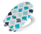 Capac toaleta din duroplast, Rhombus Multicolor, l37xA44,5 cm