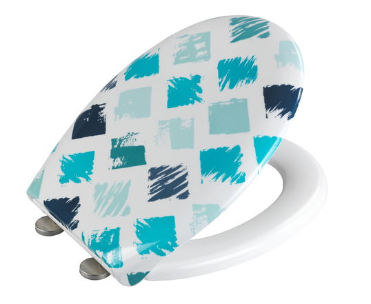 Capac toaleta din duroplast, Rhombus Multicolor, l37xA44,5 cm