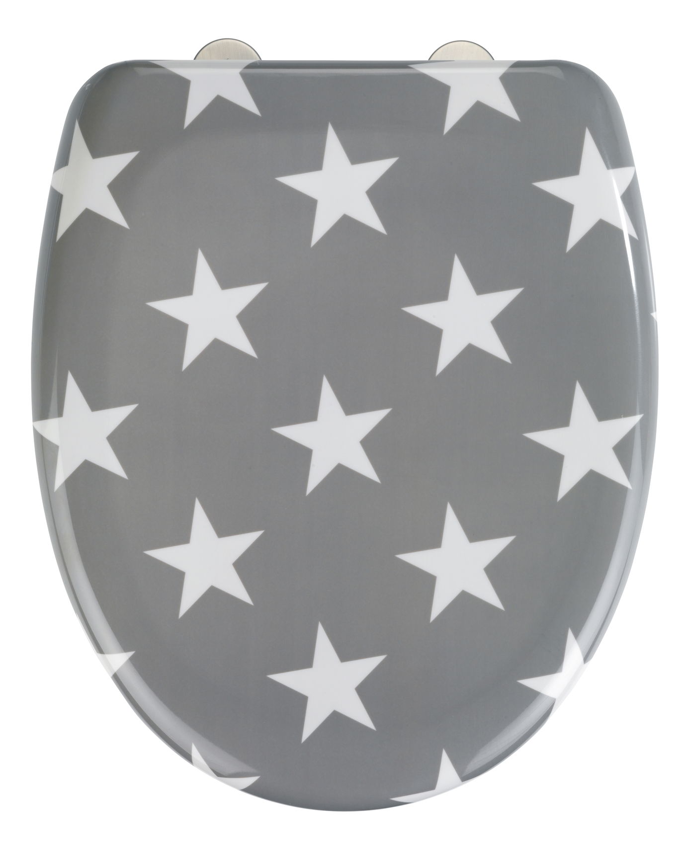 Capac toaleta din duroplast, Stella Gri, l38xA45 cm