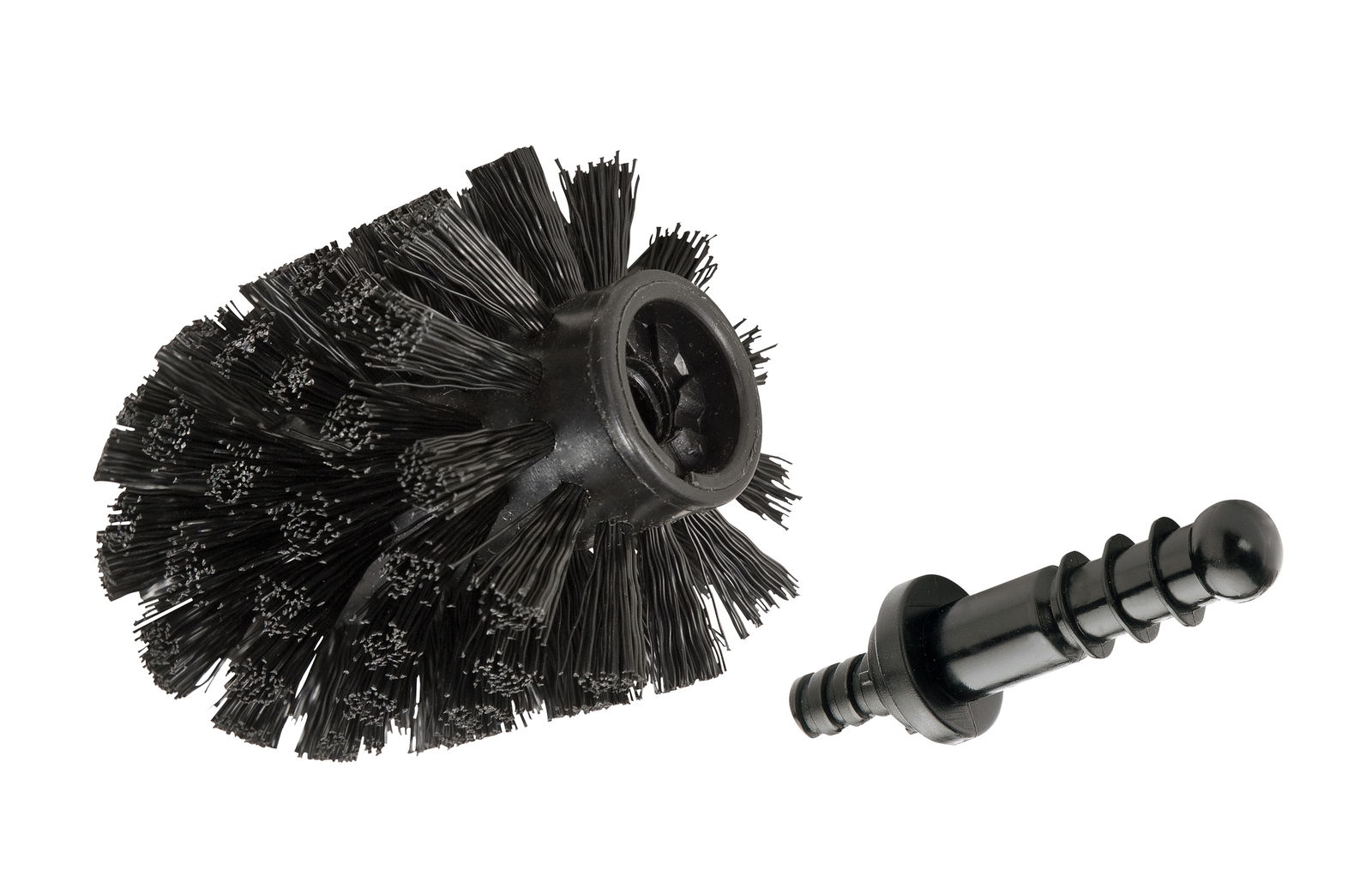 Rezerva perie toaleta din plastic, fara maner, Brush Large Negru, Ø8xH9,3 cm