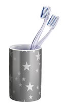 Pahar pentru periuta de dinti, din ceramica, Stella Gri, Ø6,5xH11 cm