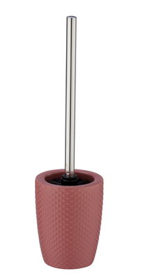 Perie de toaleta cu suport din ceramica, Punto Roz Inchis, Ø11xH41 cm