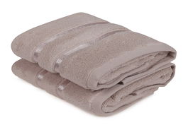 Set 2 prosoape baie din micro-bumbac, Dolce Lilac, 50 x 90 cm