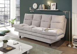 Canapea extensibila tapitata cu stofa, 3 locuri Lotta Gri, l190xA95xH85 cm