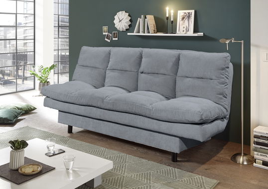 Canapea extensibila tapitata cu stofa, 3 locuri Lotta Antracit, l190xA95xH85 cm
