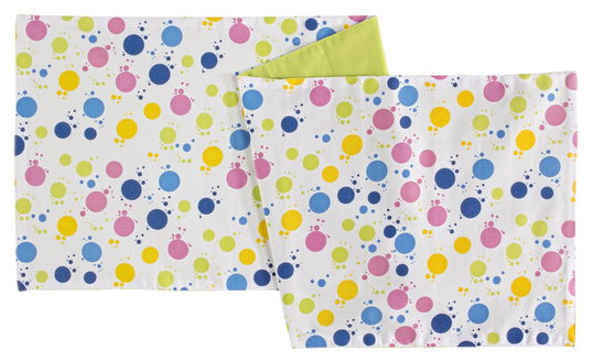 Traversa de masa din bumbac, Bubble Multicolor, 45 x 145 cm