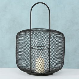 Suport lumanare din metal Cocoon Negru, Ø29xH42 cm