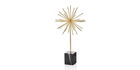 Decoratiune din metal si marmura Valentin Big Auriu / Negru, l8xA5xH30 cm