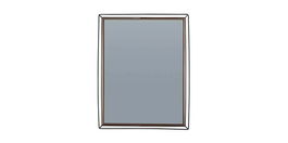 Oglinda decorativa cu rama din pal si metal Louisa Nuc / Negru, l55,5xH70,4 cm