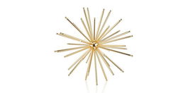 Decoratiune metalica Valentin Hedgehog Small Auriu, l8xA5xH15 cm