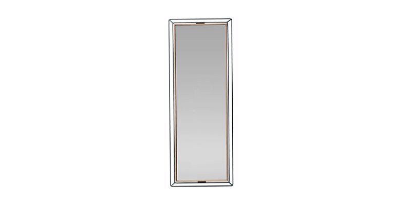 Oglinda decorativa cu rama din pal Louisa Medium Nuc / Negru, l25,5xH80,6 cm
