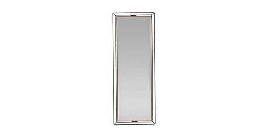 Oglinda decorativa cu rama din pal Louisa Medium Nuc / Negru, l25,5xH80,6 cm