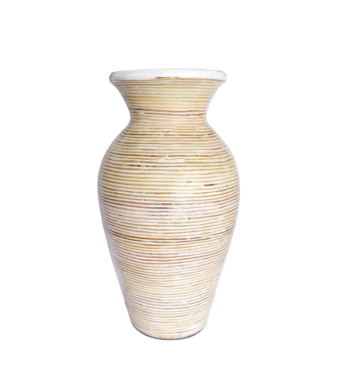 Vaza decorativa din ceramica Amphora Crem, Ø25xH44cm