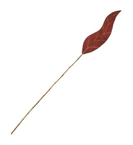 Ramura decorativa artificiala Leaf Caramiziu, H200 cm, 1 bucata
