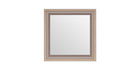 Oglinda decorativa cu rama din pal Hector Square Gri / Auriu, l60xH60 cm