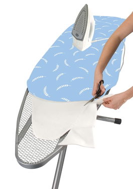 Pasla pentru masa de calcat, din poliester, Molleton Alb, L130xl52 cm