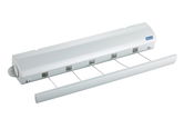 Uscator rufe retractabil pentru perete cu 5 sfori, cadru metalic, Wall Lines Alb, 21 m