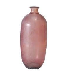 Vaza decorativa din sticla reciclata Alicia Big Roz, Ø19xH45 cm