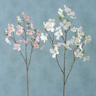 Fir floare artificiala Dogwood Roz deschis / Alb, Modele Asortate, H84 cm