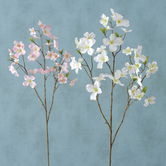 Fir floare artificiala Dogwood Roz deschis / Alb, Modele Asortate, H84 cm