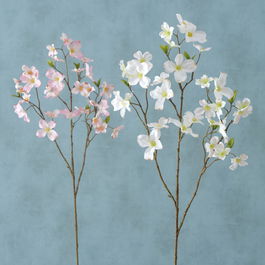 Fir floare artificiala Dogwood Roz deschis / Alb, Modele Asortate, H84 cm