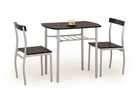 Set masa din MDF si metal + 2 scaune Lanelle Wenge, L82xl50xH75 cm