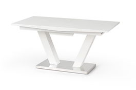Masa extensibila din MDF si metal, Vladis Alb, L160-200xl90xH76 cm