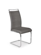 Scaun tapitat cu stofa, cu picioare metalice Kai-348 Gri / Crom, l42xA59xH99 cm